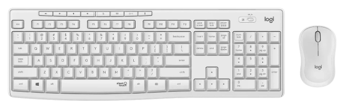 Комплект (клавiатура, миша) бездротовий Logitech MK295 Combo White (920-009824)