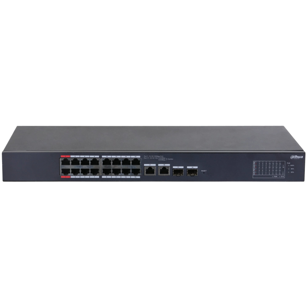 Комутатор 16 портів керований Dahua DH-CS4218-16ET-190 PoE