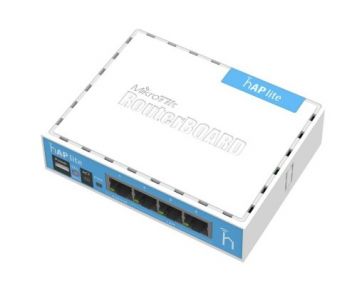 Точка доступу з 4-портами Ethernet для домашнього використання MikroTik hAP lite (RB941-2nD)