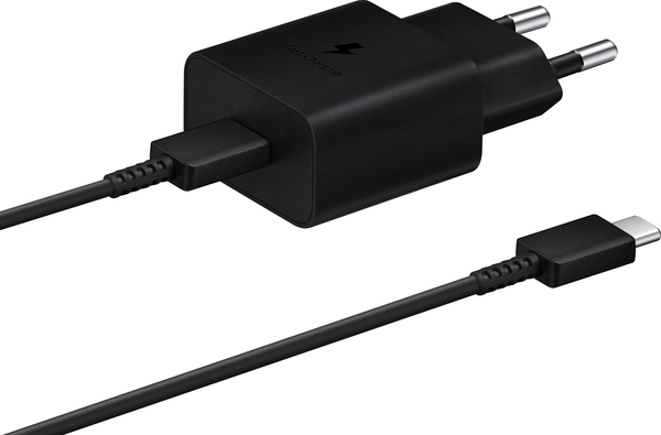 Мережевий зарядний пристрій Samsung EP-T1510X Black, 1хUSB Type-C, 15W + кабель USB Type-C (EP-T1510XBEGEU)