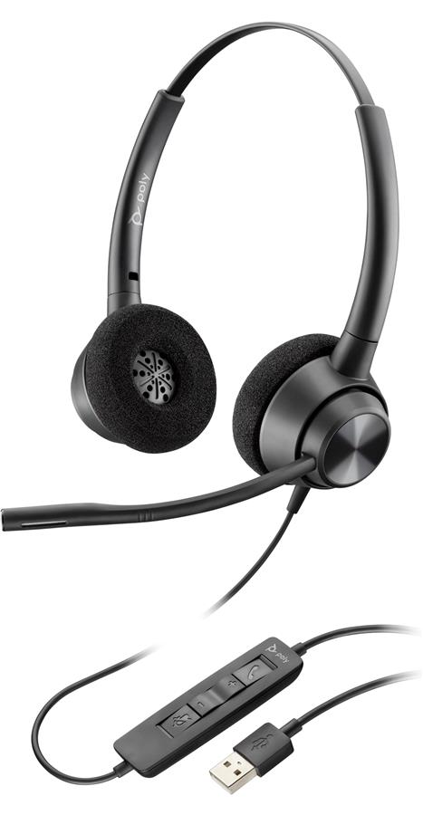 Навушники On-ear Poly EncorePro 320, USB-A Black (767G0AA)