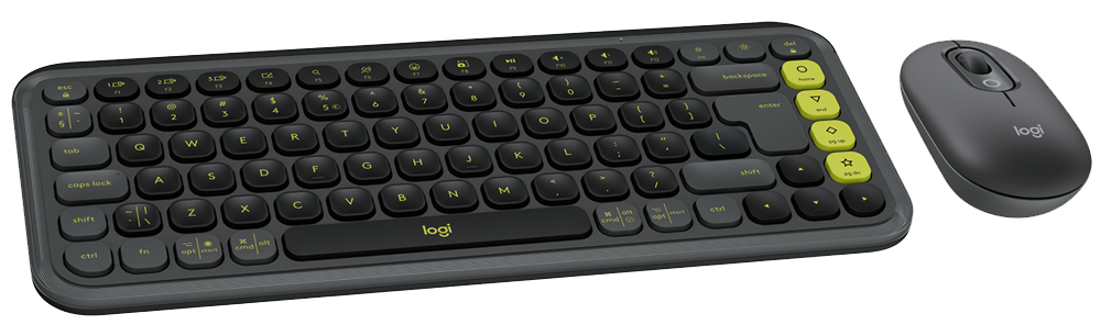 Комплект (клавіатура, миша) бездротовий Logitech Pop Icon Combo Graphite (920-013156)
