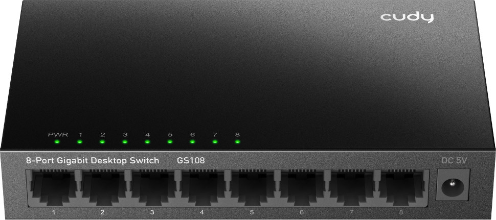Комутатор Cudy GS108, 8-Port Gigabit Metal Switch