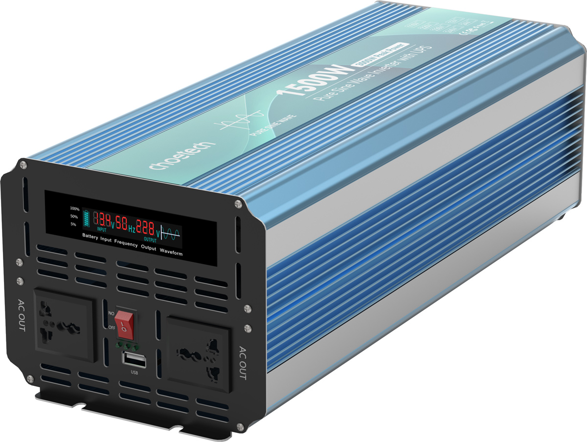 Інвертор автомобільний Choetech INV-C1500WUPS-EU