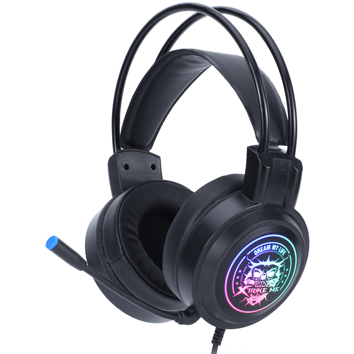 Навушники XTRIKE ME GH-516, USB7.1, статичне RGB, кабель 2м, чорна