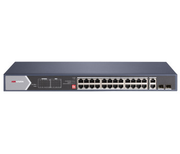 Комутатор 24 порти некерований Hikvision DS-3E0528HP-E Hi-PoE