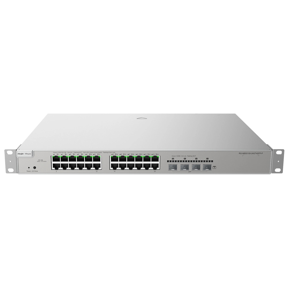 Комутатор 24 порти керований Ruijie Reyee RG-NBS5100-24GT4SFP-P POE L3