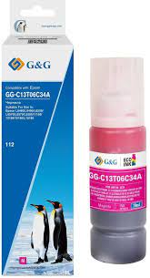 Контейнер G&G з чорнилом до Epson L15150/15160 Magenta pigm (G&G-C13T06C34A)