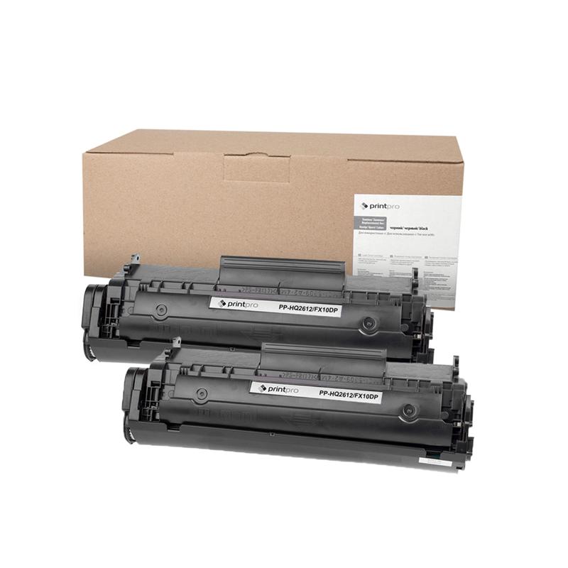 Картридж HP LJ 1010 (Q2612AF/Canon FX-10) DUAL PACK *Print Pro (PP-HQ2612/FX10DP)