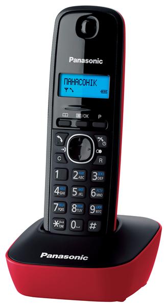 Телефон Dect Panasonic KX-TG1611UAR Black Red