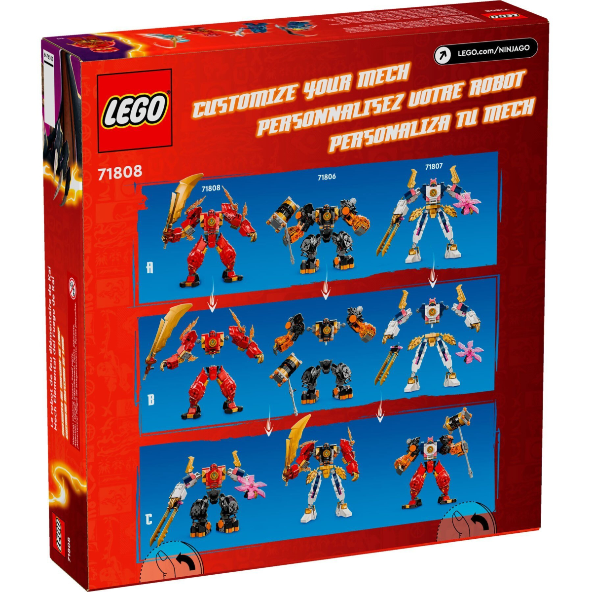 Конструктор LEGO NINJAGO Робот вогняної стихії Кая 322 деталей 71808