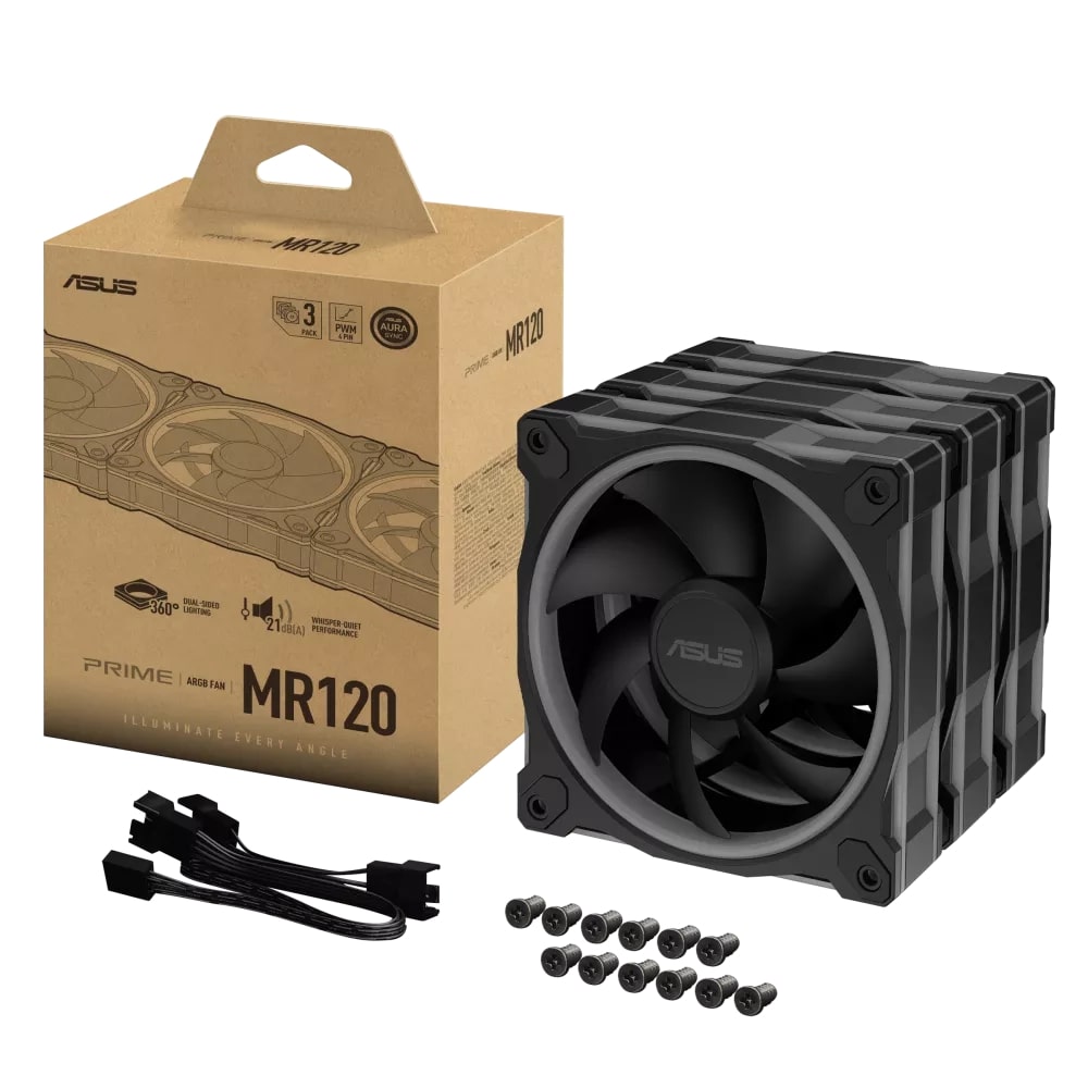 Вентилятор Asus Prime MR120 ARGB Black 3in1 90DA00I0-B09020