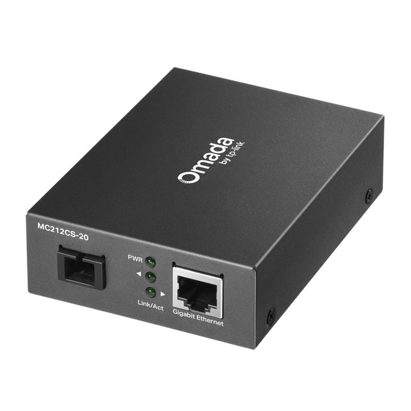 Медиаконвертер TP-Link Omada MC212CS-20 (Single Mode, SC, до 20 км, 1310/1550)