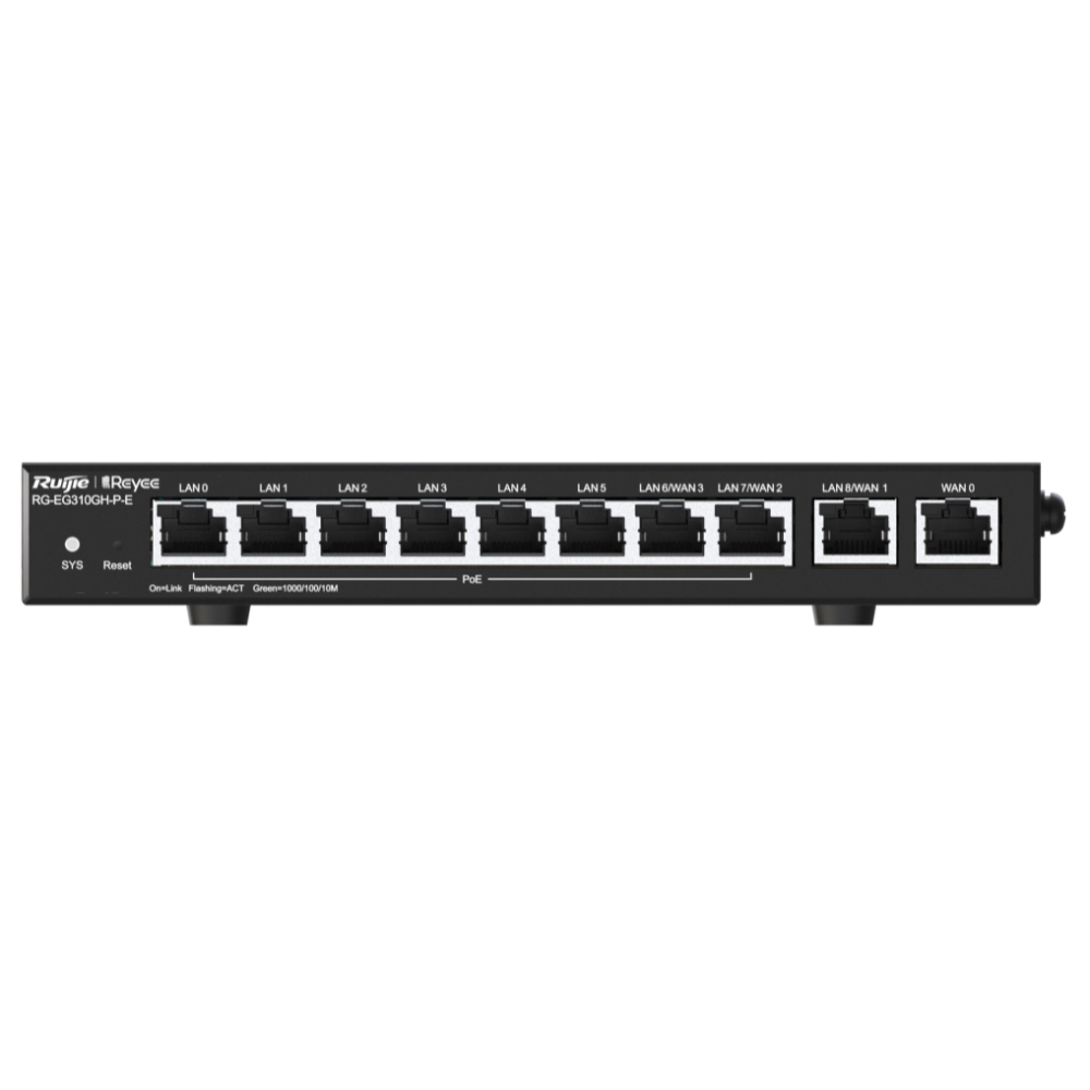 Бездротовий маршрутизатор (роутер) Ruijie Reyee RG-EG310GH-P-E 10-портовий PoE