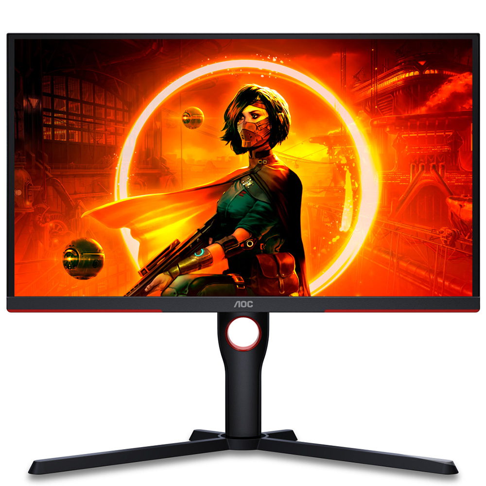 Монітор TFT 24.5 AOC 25G3ZM/BK, VA, 240Гц, 0,5 мс, 2х HDMI, DP, USB-hub, HAS, Pivot, чорний