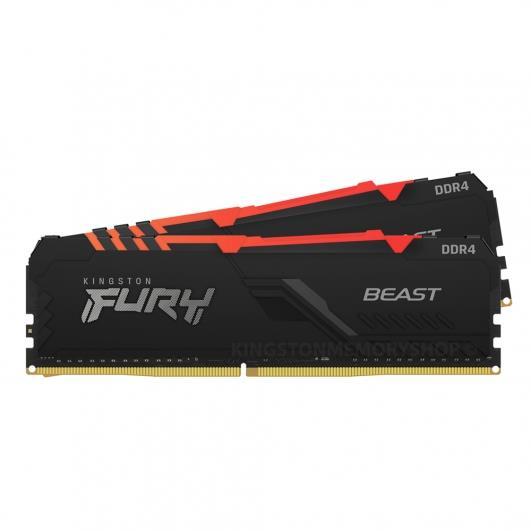 Пам'ять ПК Kingston DDR4 32GB KIT (16GBx2) 3200 FURY Beast RGB