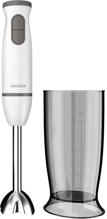 Блендер AIWA Kenkiri ABL-800 ручний 600Вт/ 2 швидк./ TURBO/ чаша для змішування 500мл/ білий