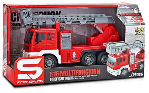 Іграшка CARS S Пожежна машина з розприскувачем води та драбиною 1:16 (CJ-2180230)