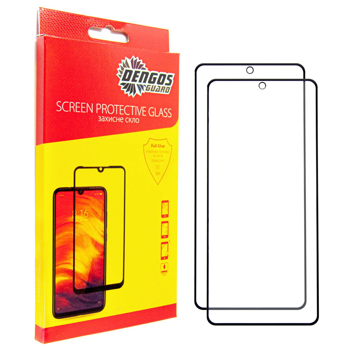 Защитное стекло Dengos для Oppo A5 Pro Black Full Glue (DG-TG2P-72) 2шт