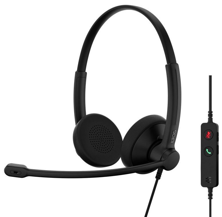 Навушники On-Ear EPOS IMPACT 100 UC, USB C + A, односпрямований, 2м, Чорний