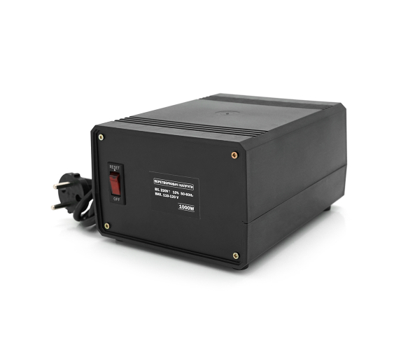 Перетворювач напруги понижуючий MERLION PN-1000, Input 220 V/Output 110V, 1000W, трансформаторний