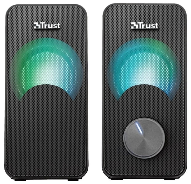 Комп'ютерні колонки Trust 23120_TRUST Arys 2.0, 14Вт, USB/AUX, RGB, чорний