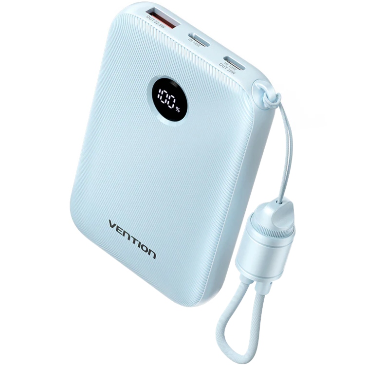 Зовнішній акумулятор (Power Bank) Vention 10000mAh 22.5W Blue (FKAL0-C)