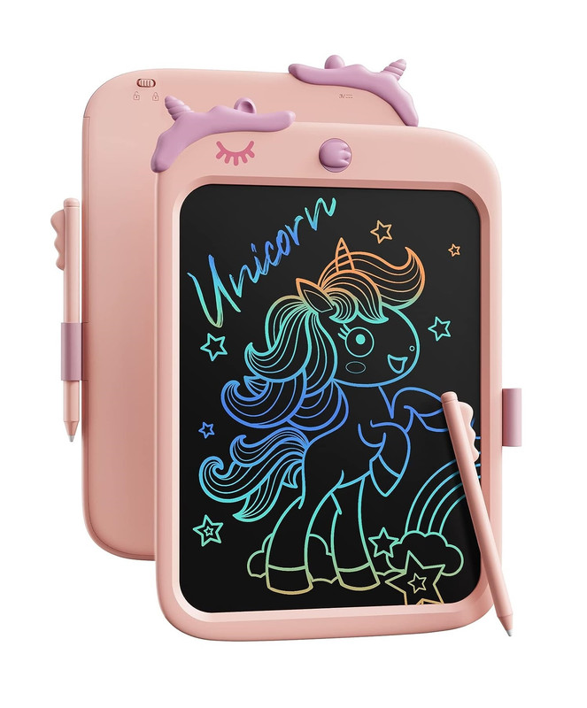 Дитячий LCD планшет для малювання Urmywo Єдиноріг 10” Multicolor (UК1009pink) рожевий